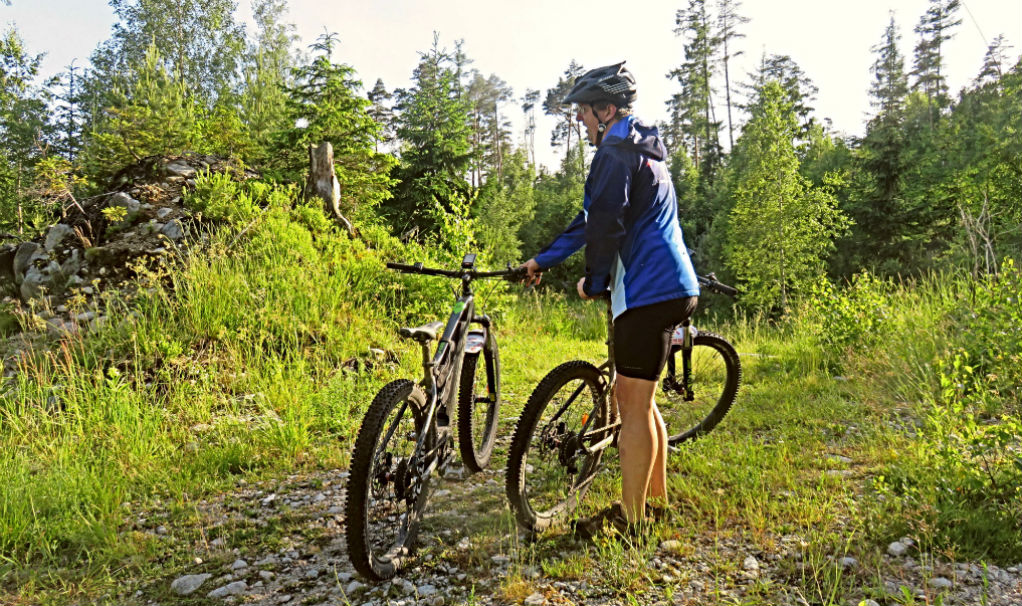 Our cycling guide admires the nature